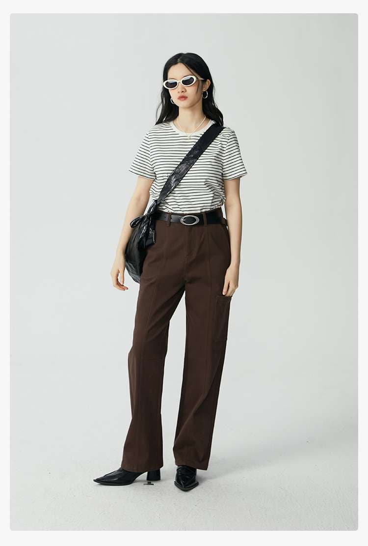 ストレートパンツ デイリーユーティリティ ワイドパンツ