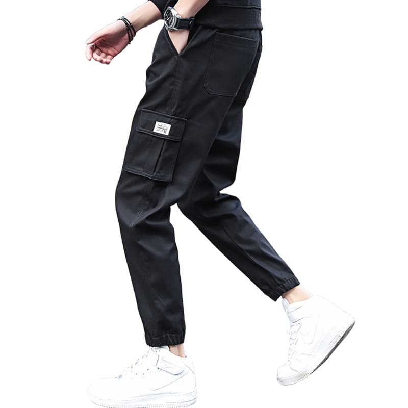 ストレートパンツ ゆったりカーゴジョガーパンツ