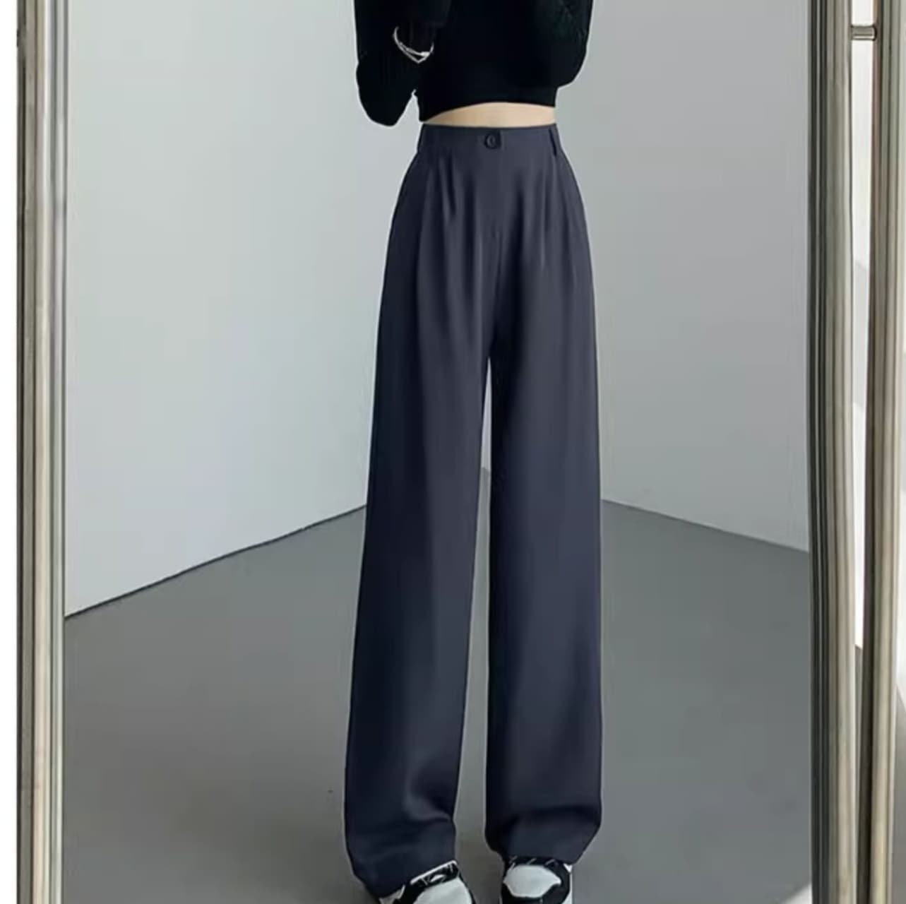 ストレートパンツ 大人のゆとりストレートスラックス