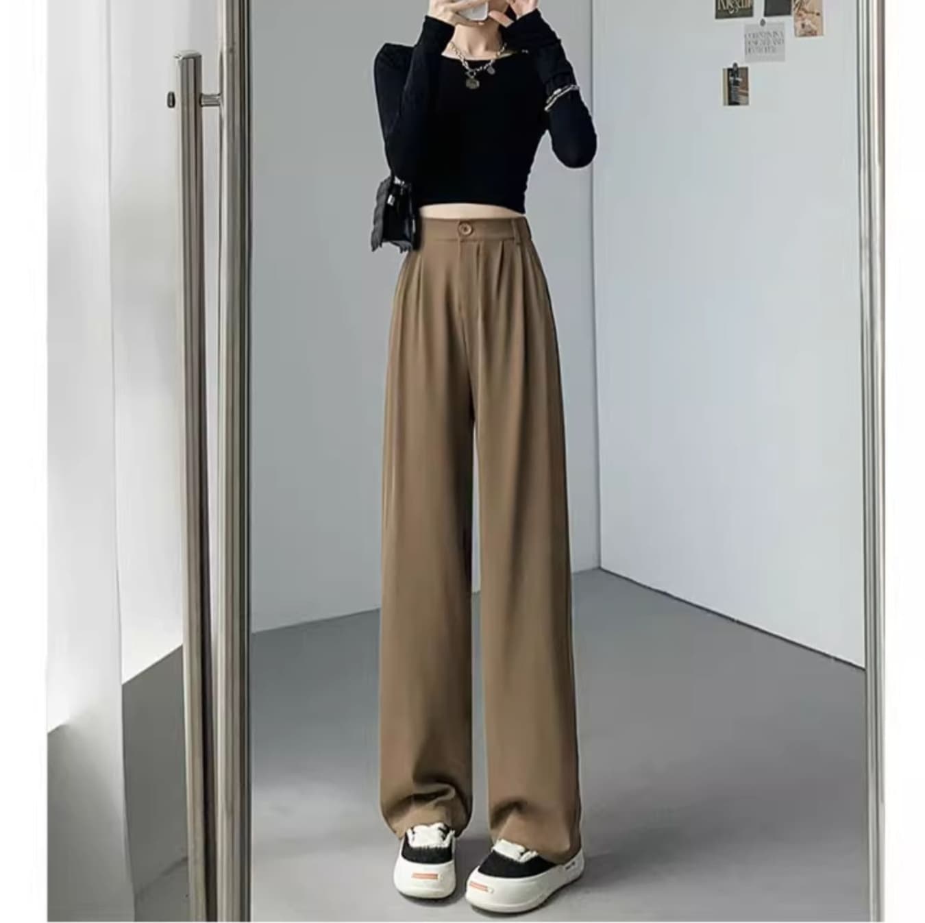 ストレートパンツ 大人のゆとりストレートスラックス