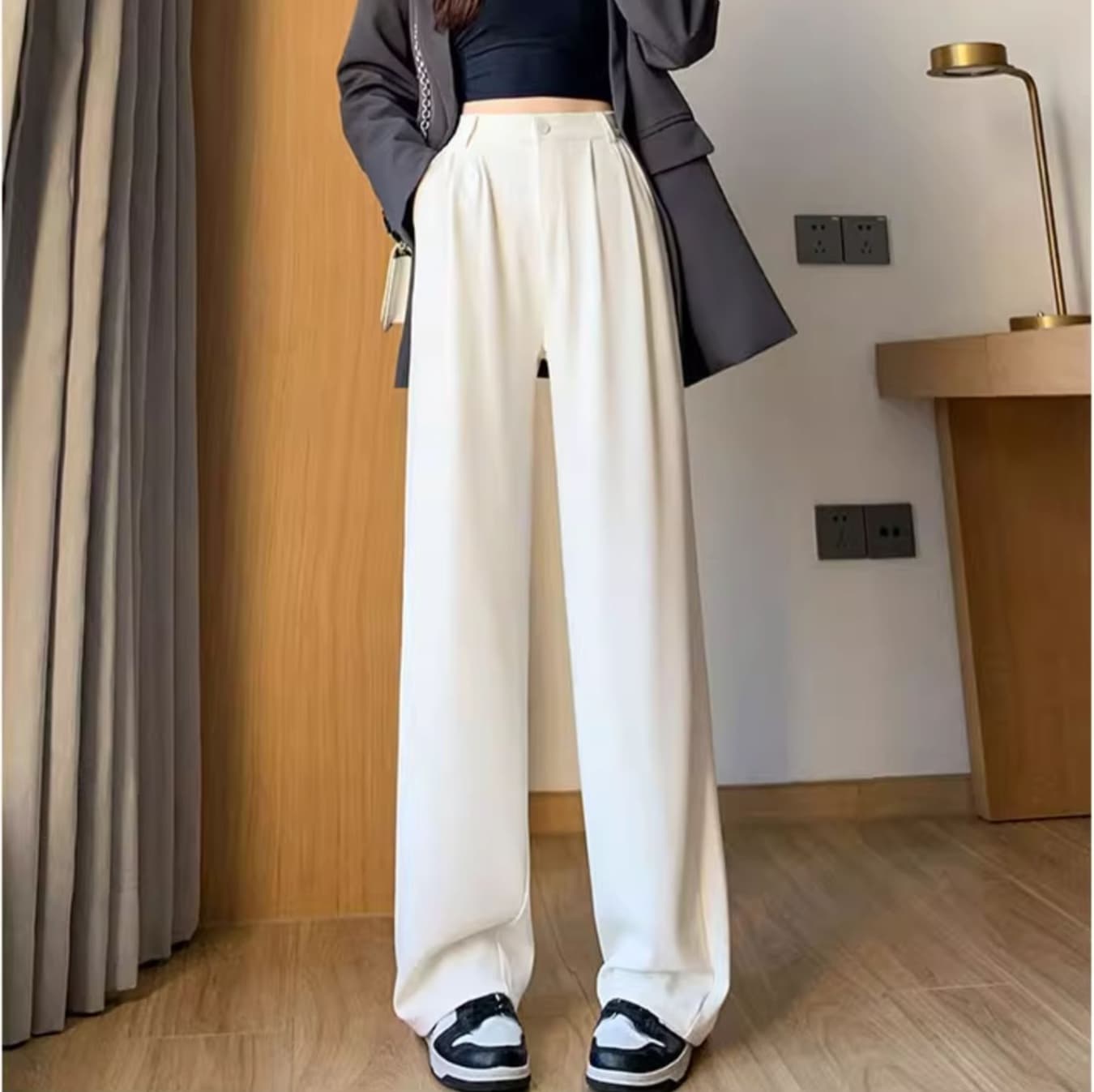 ストレートパンツ 大人のゆとりストレートスラックス