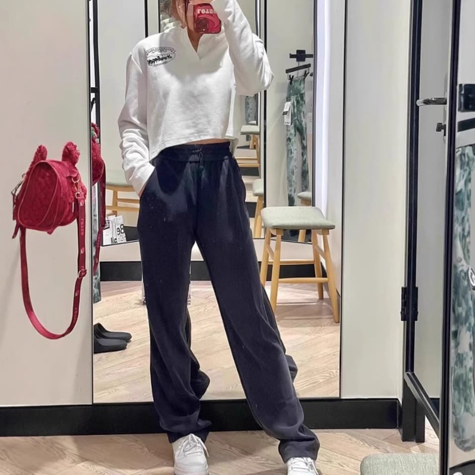 ストレートパンツ リラックスストレートスウェットパンツ