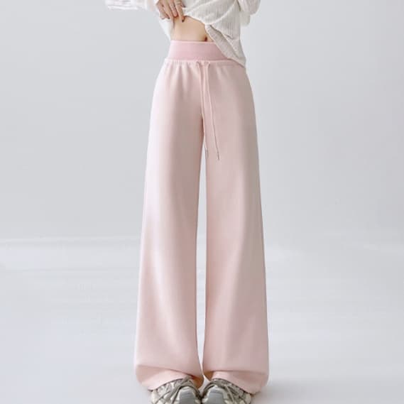 ストレートパンツ リラックスワイドスウェットパンツ