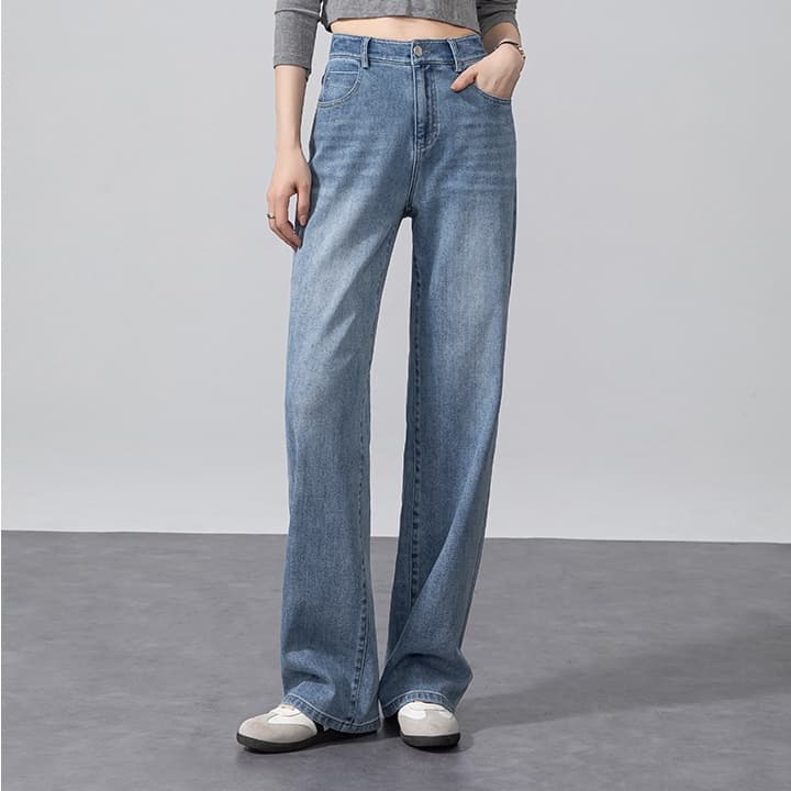 ストレートパンツ ゆったり快適 ストレートデニムパンツ