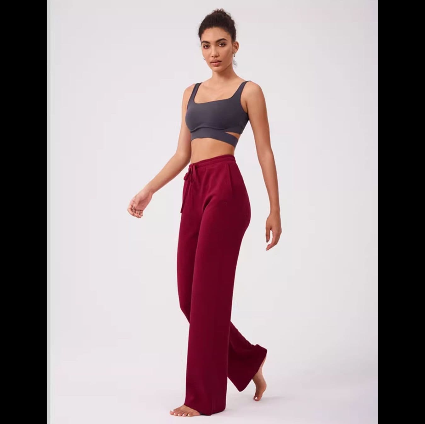 ストレートパンツ リラックスストレートストレッチパンツ