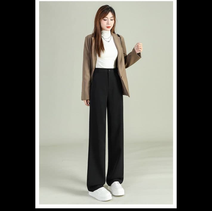 ストレートパンツ 洗練フォーマルストレートスラックス
