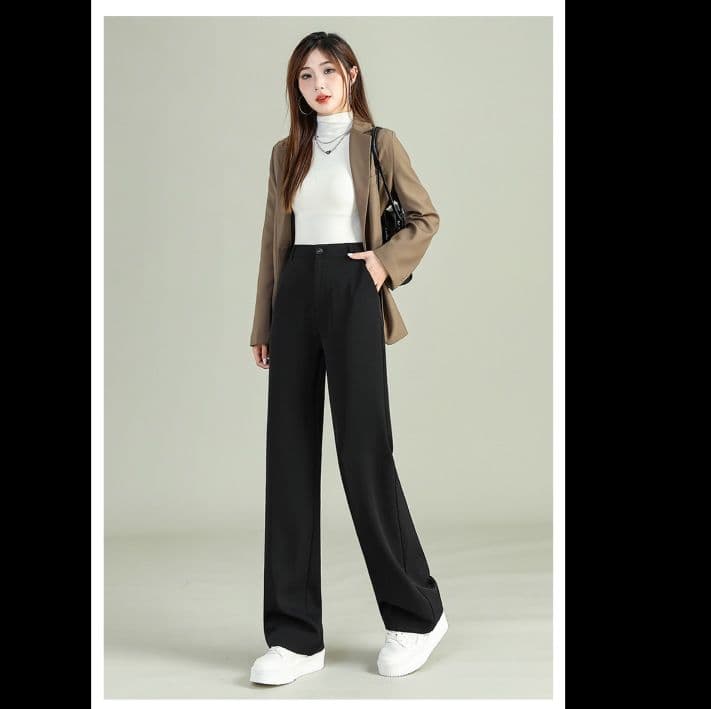 ストレートパンツ 洗練フォーマルストレートスラックス