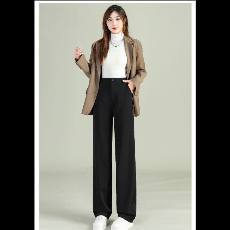 ストレートパンツ 洗練フォーマルストレートスラックス