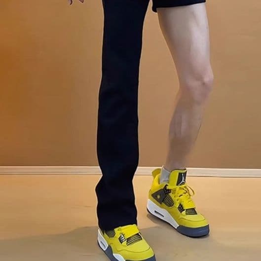 ストレートパンツ すっきりシルエット伸縮ストレートパンツ
