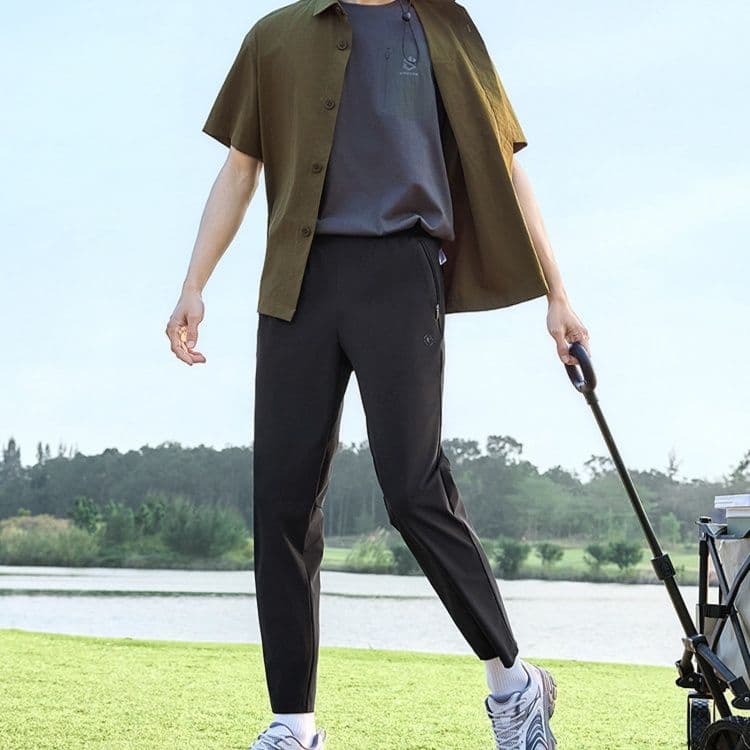 ストレートパンツ 快適さらり ストレートストレッチパンツ