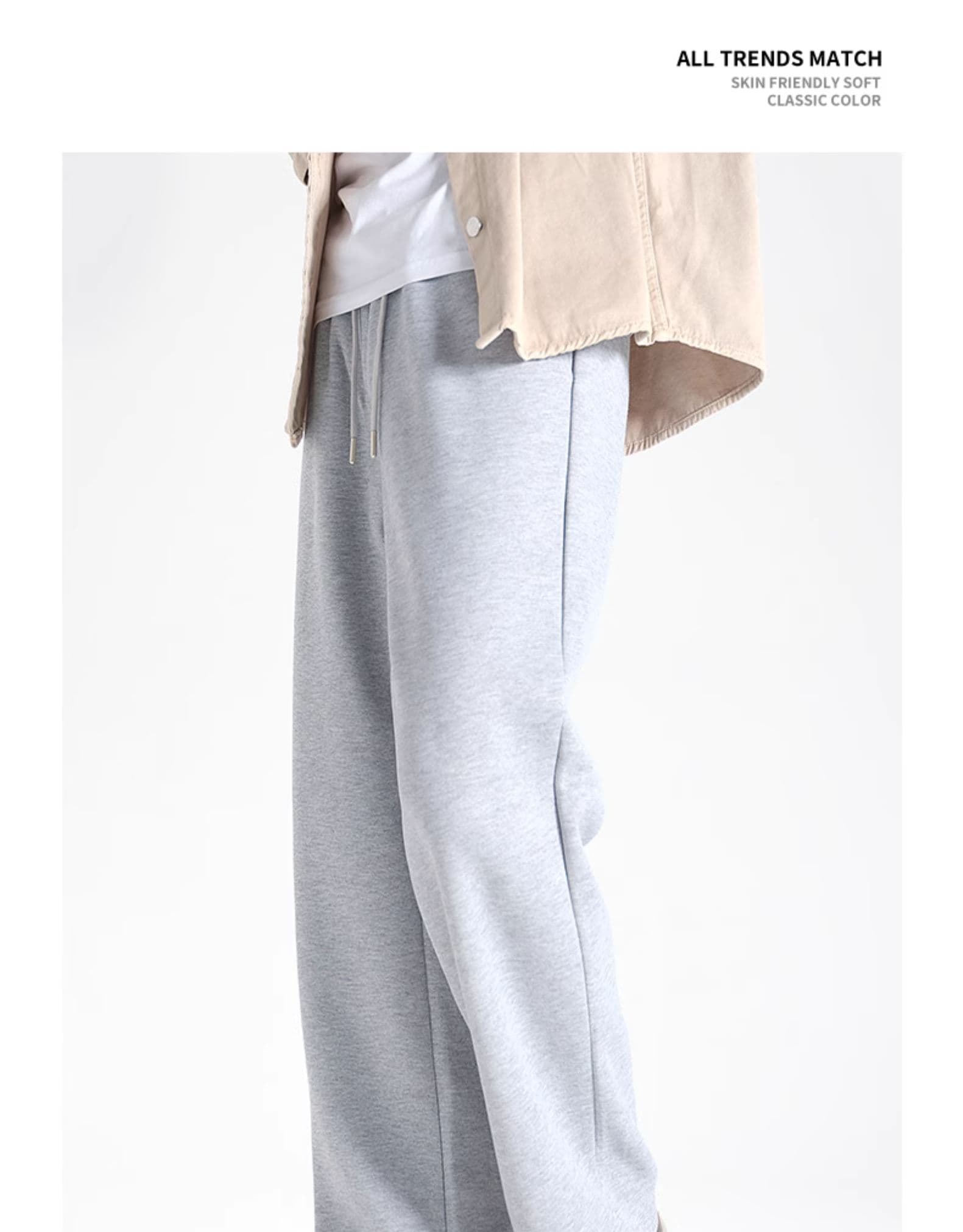 ストレートパンツ なめらか素材のリラックスワイドパンツ
