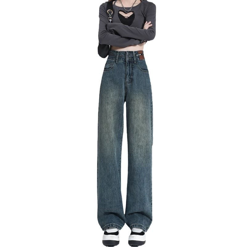 ストレートパンツ ゆったりシルエット ストレートデニムパンツ