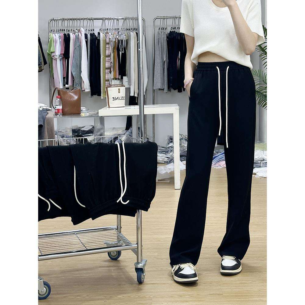 ストレートパンツ リラックス ドロスト ストレートパンツ