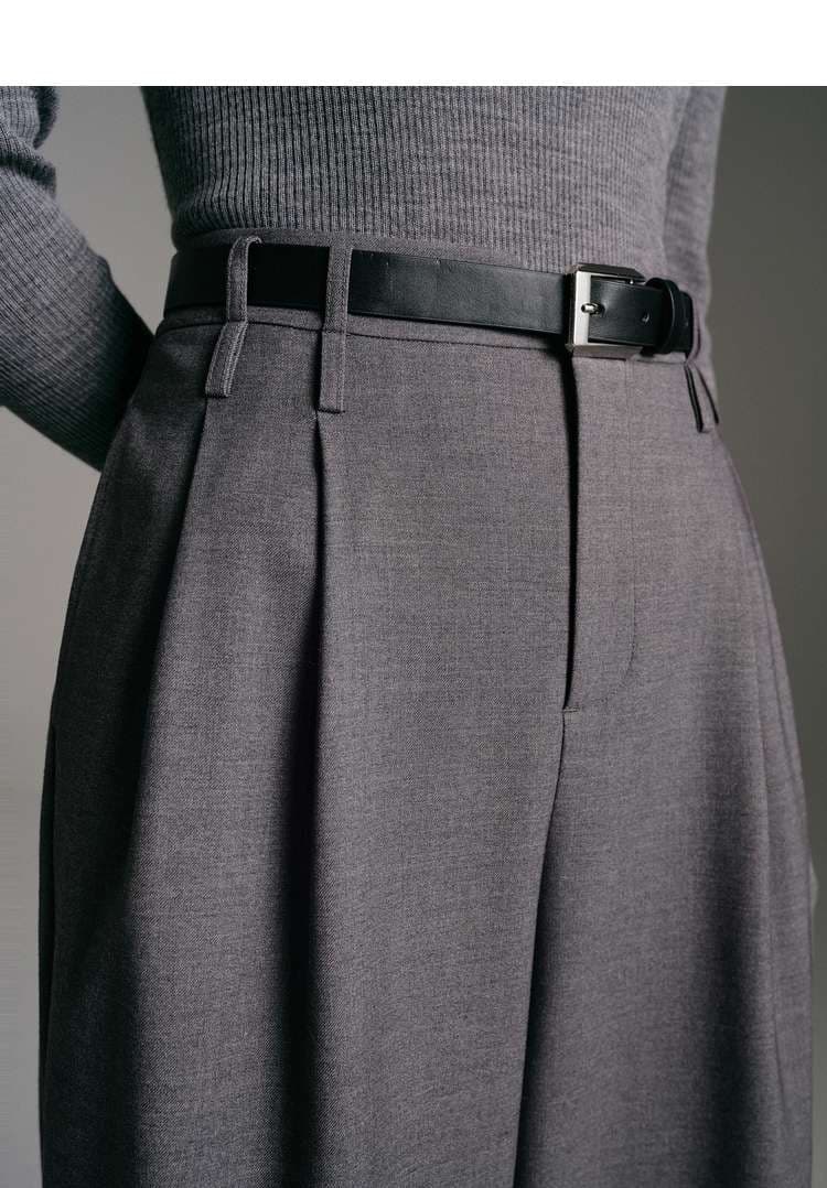 ストレートパンツ リュクス ワイドストレートパンツ