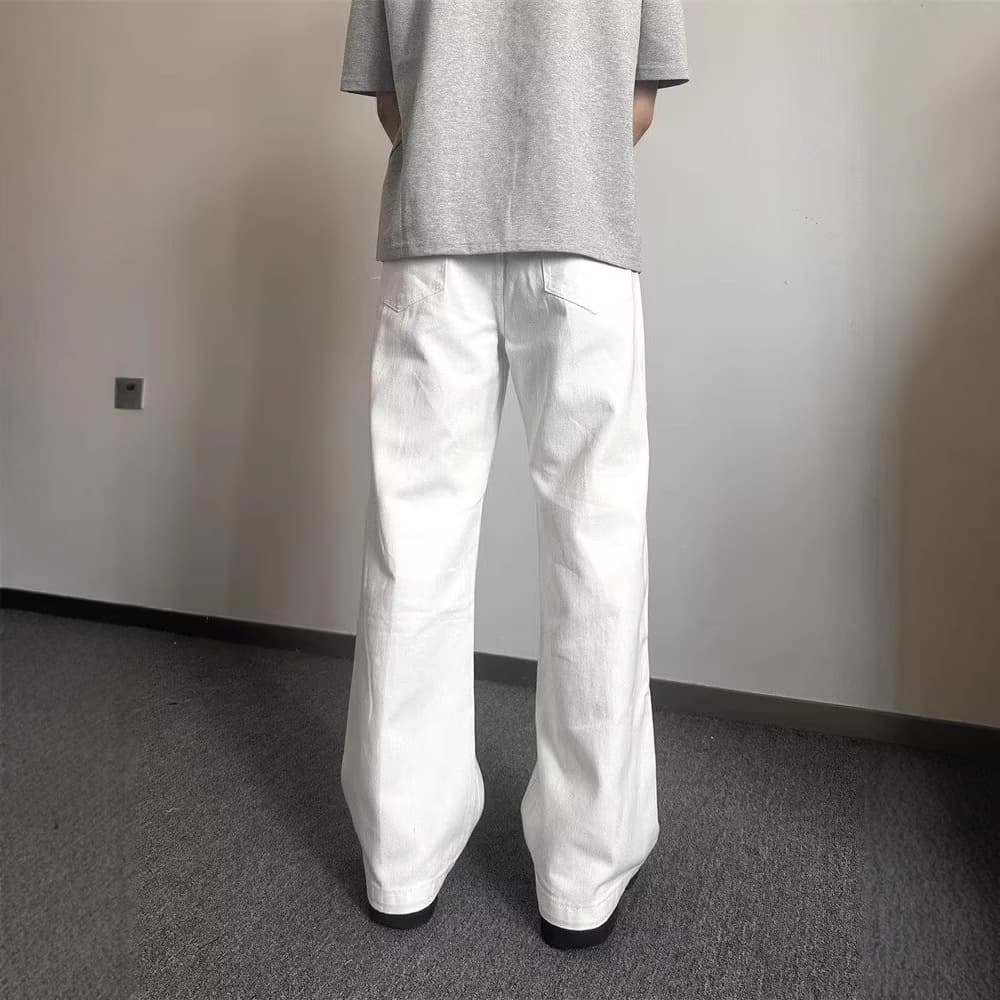ストレートパンツ すっきりシルエットストレートデニムパンツ