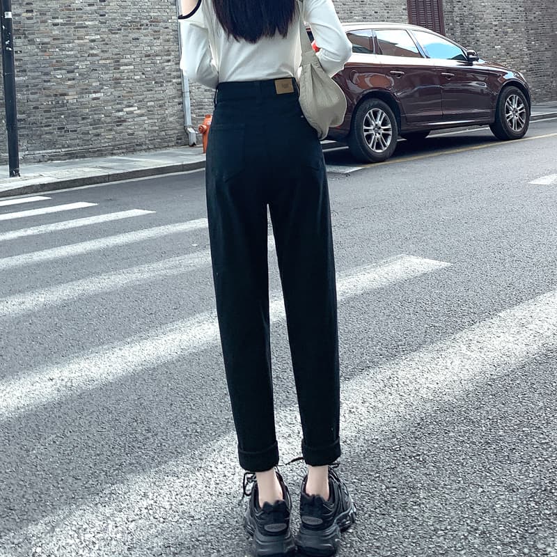 ストレートパンツ ゆったりシルエット美脚デニムパンツ