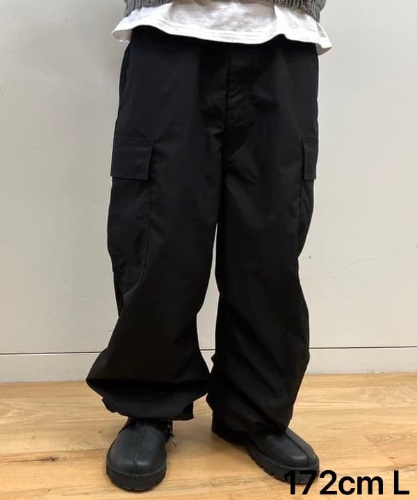 ストレートパンツ ワイドシルエットミリタリーカーゴパンツ