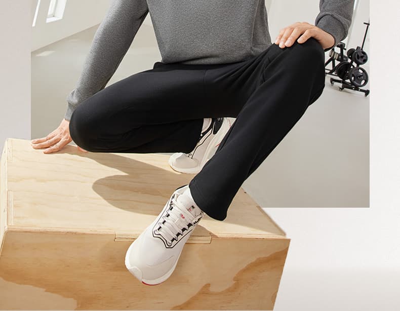 ストレートパンツ すっきりシルエット快適パンツ
