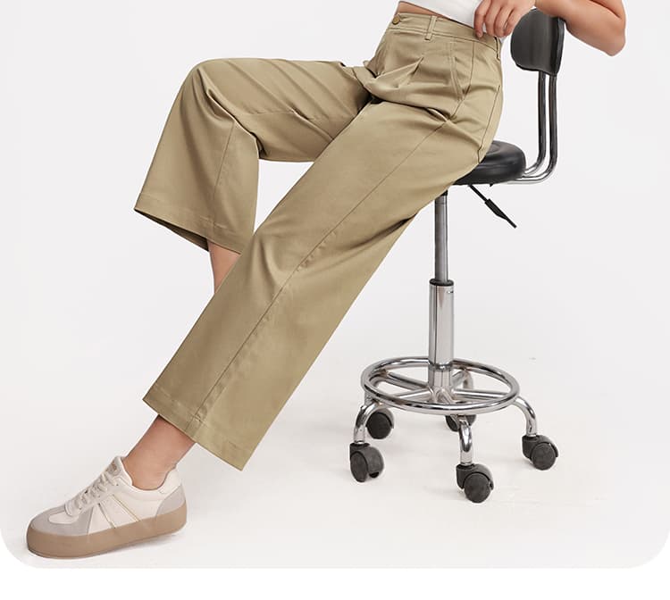 ストレートパンツ 洗練シルエット 高機能ワイドチノパンツ