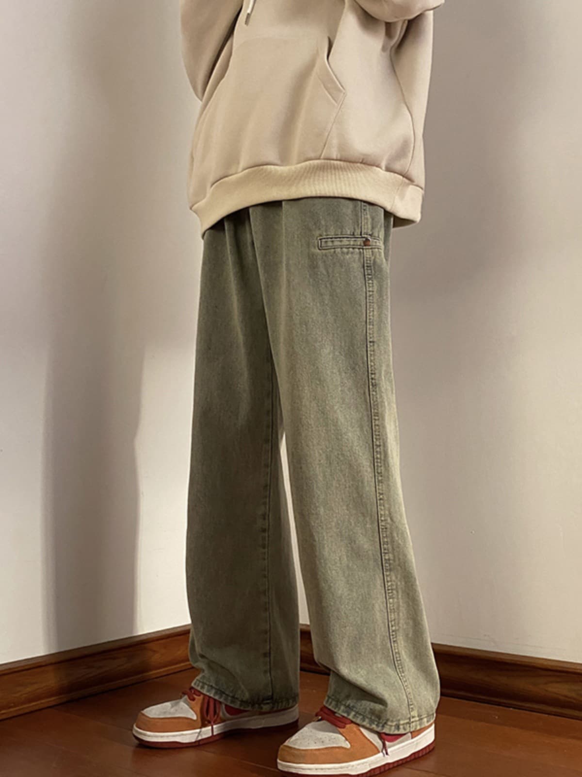 ストレートパンツ ゆったりシルエット 定番ストレートデニム