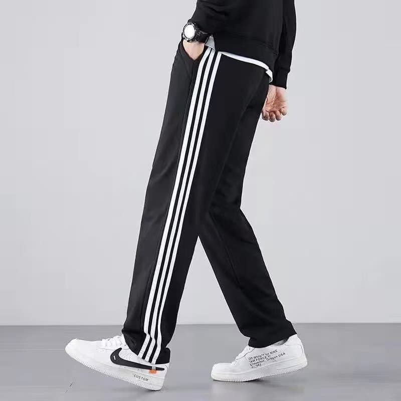 ストレートパンツ 三本ライン入りストレートパンツ