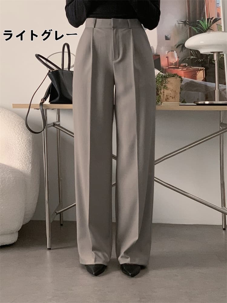 上品な事務所着用ストレートパンツ