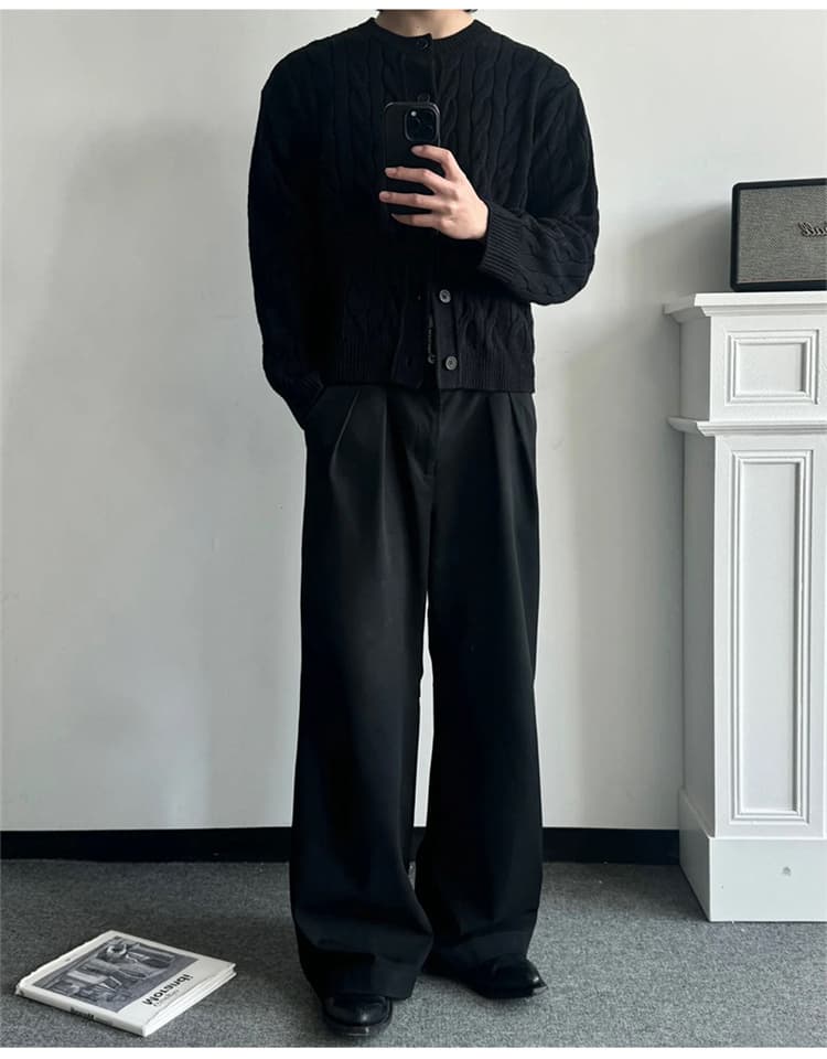美シルエット立体裁断ストレートパンツ