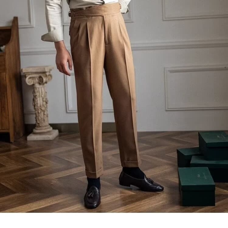 ストレートパンツ ハイウエストストレートスラックス
