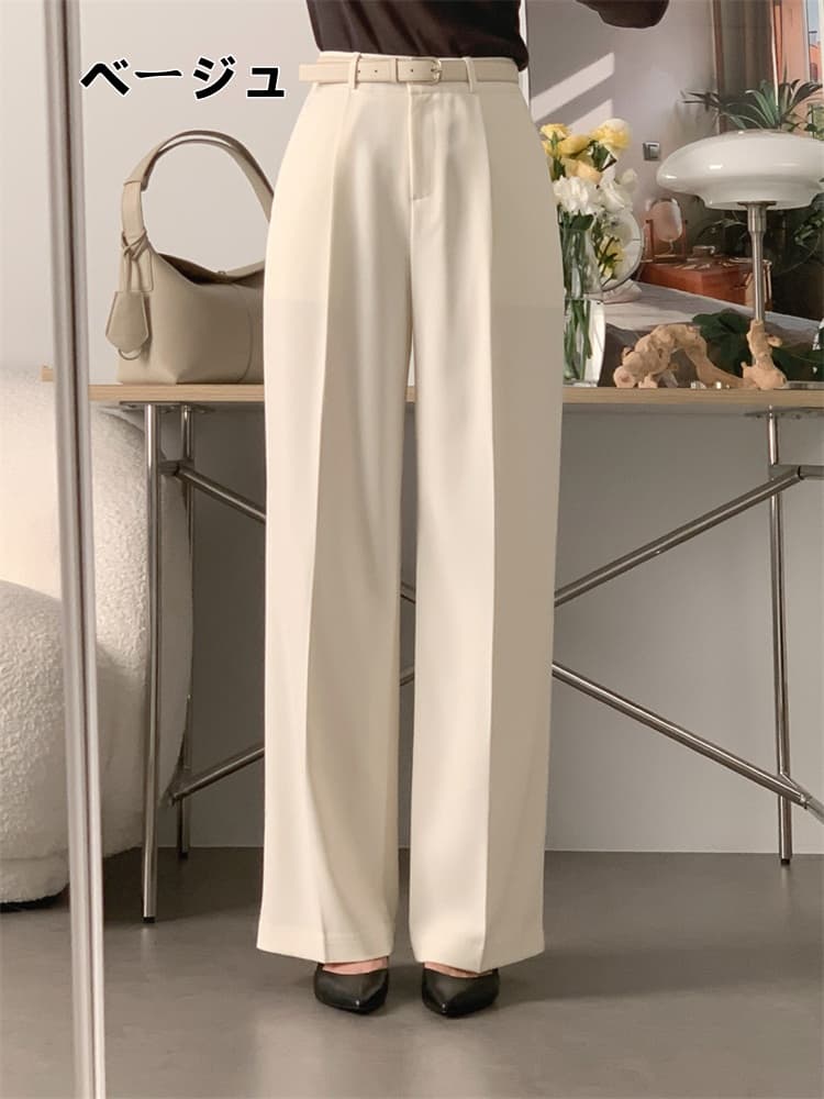 上品な事務所着用ストレートパンツ