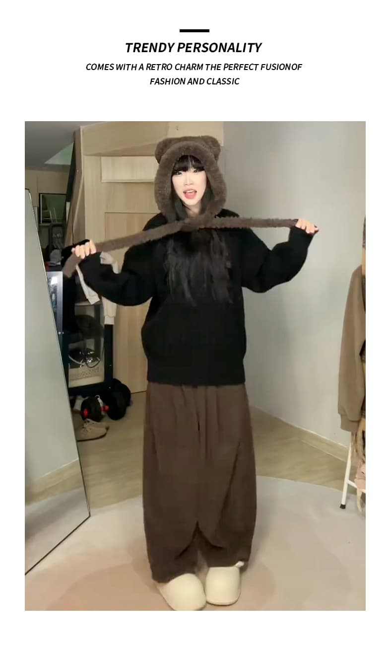 ストレートパンツ ゆったりウエストリラックスパンツ