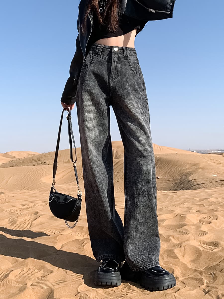 ストレートパンツ 上質感覚 ドライブデニム