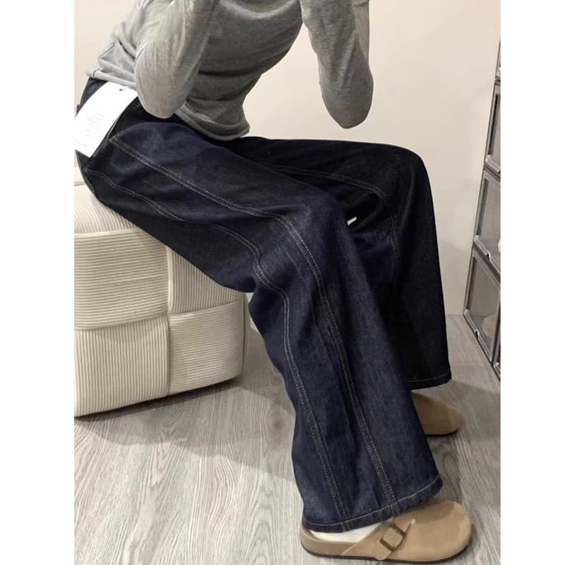 ストレートパンツ ゆったりシルエットストレートデニム