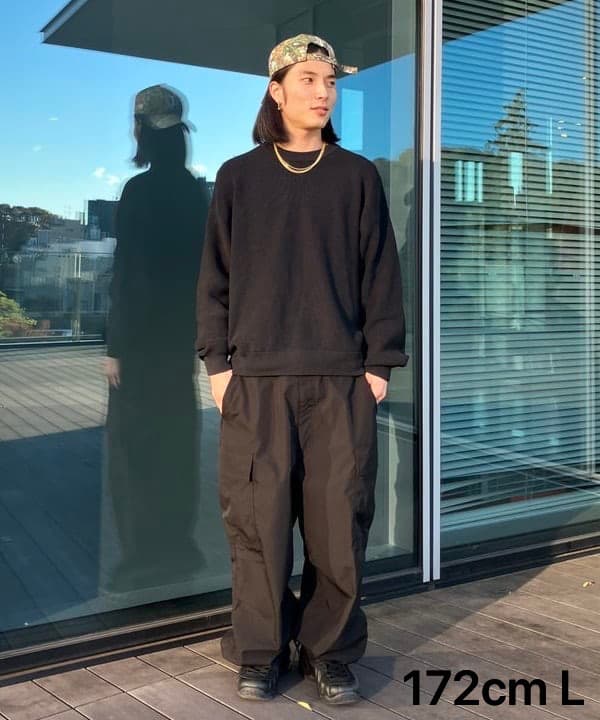 ストレートパンツ ワイドシルエットミリタリーカーゴパンツ