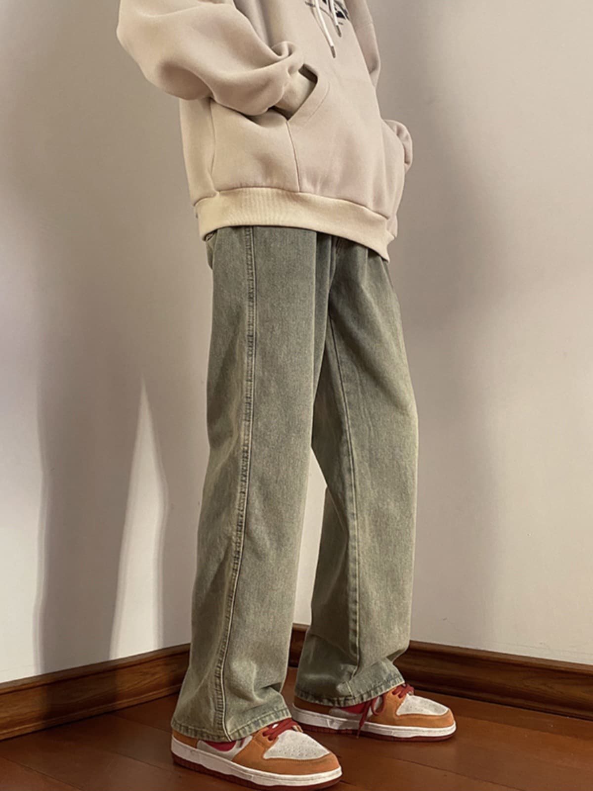ストレートパンツ ゆったりシルエット 定番ストレートデニム