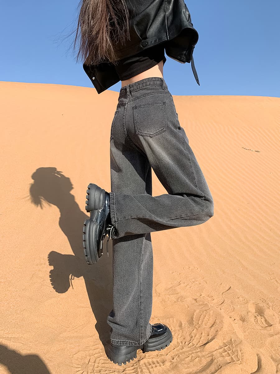 ストレートパンツ 上質感覚 ドライブデニム