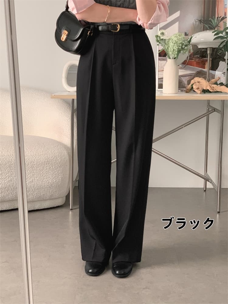 上品な事務所着用ストレートパンツ