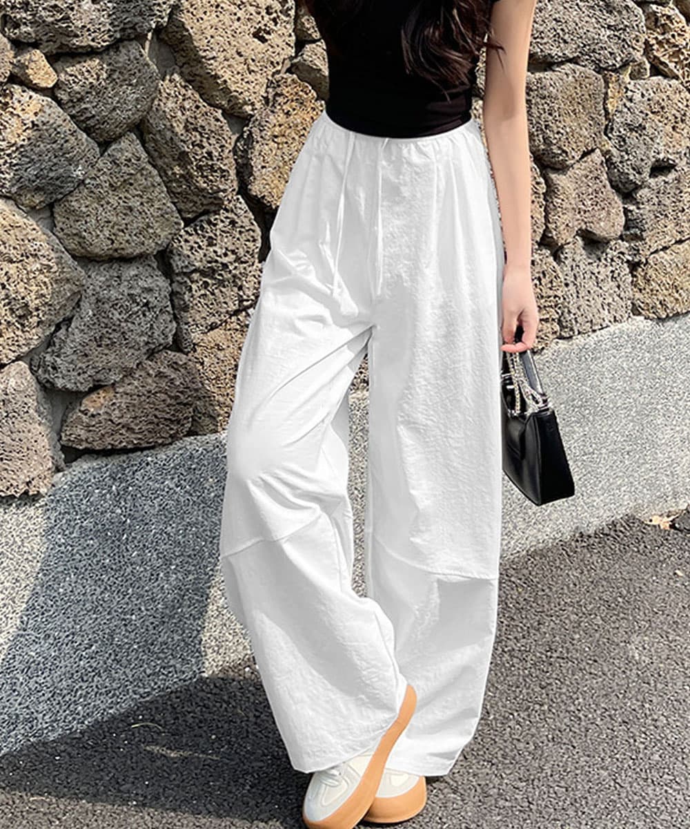 ハイウエストワイドストレートパンツ