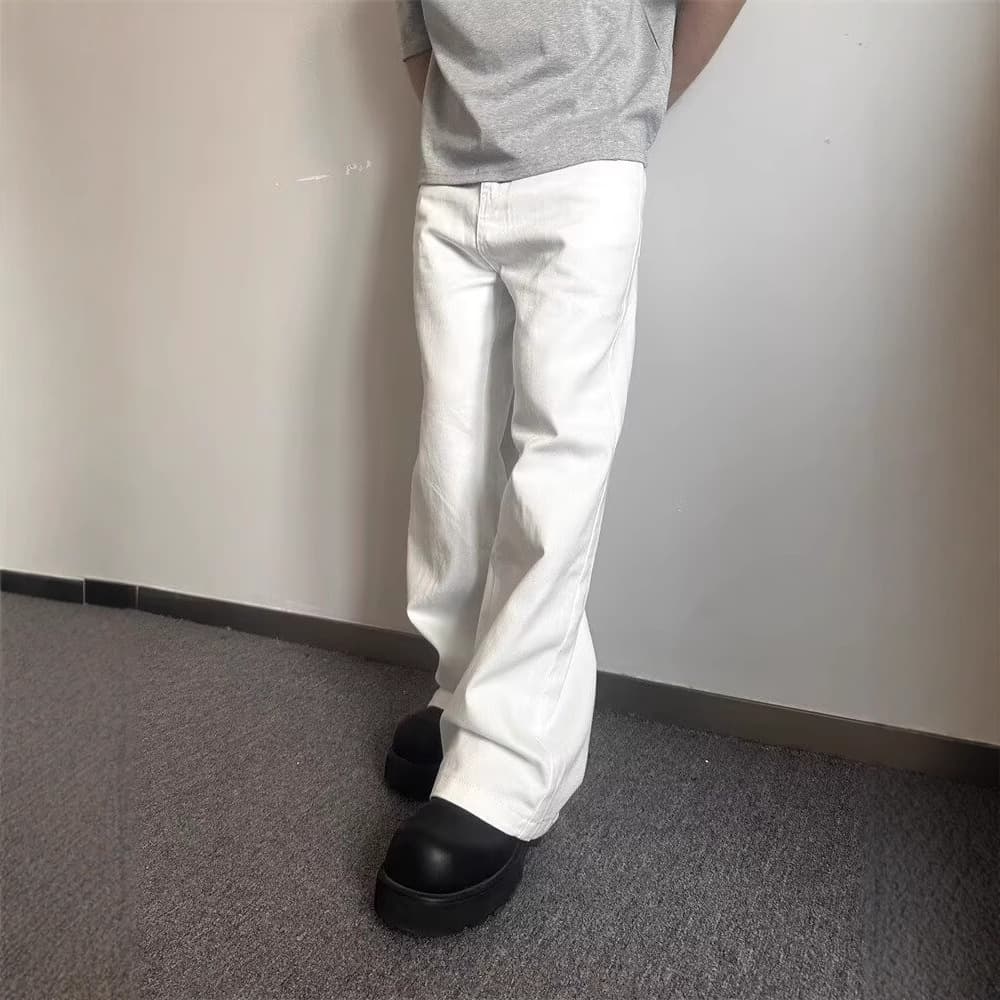 ストレートパンツ すっきりシルエットストレートデニムパンツ