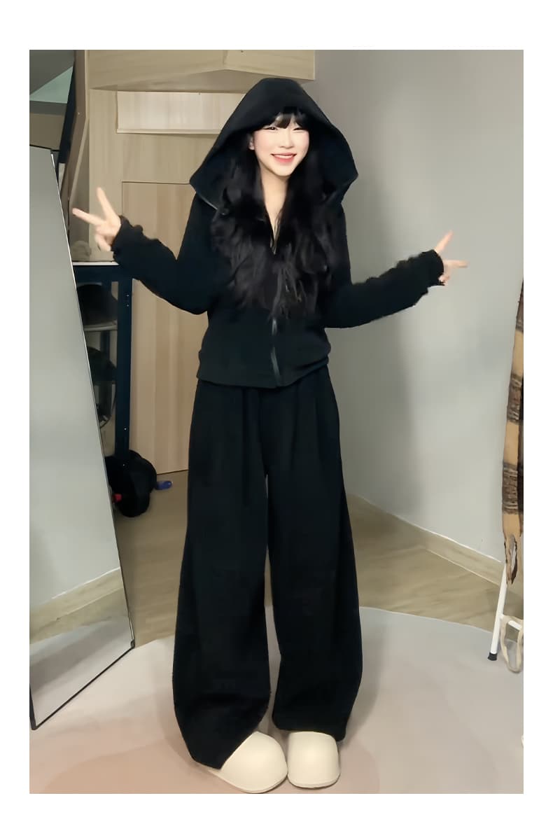 ストレートパンツ ゆったりウエストリラックスパンツ