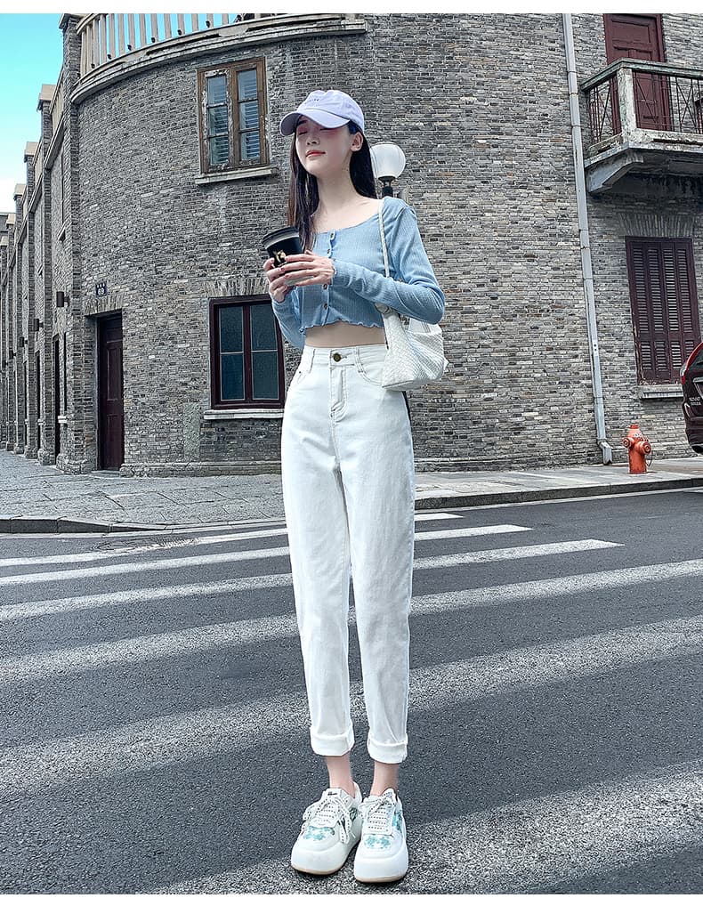 ストレートパンツ ゆったりシルエット美脚デニムパンツ