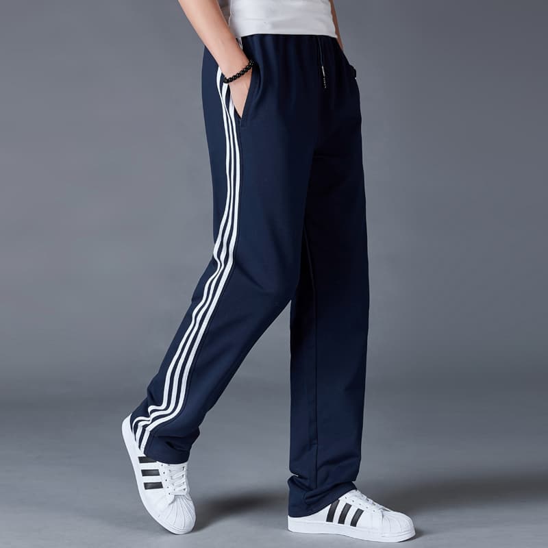ストレートパンツ 三本線ストレートスウェットパンツ