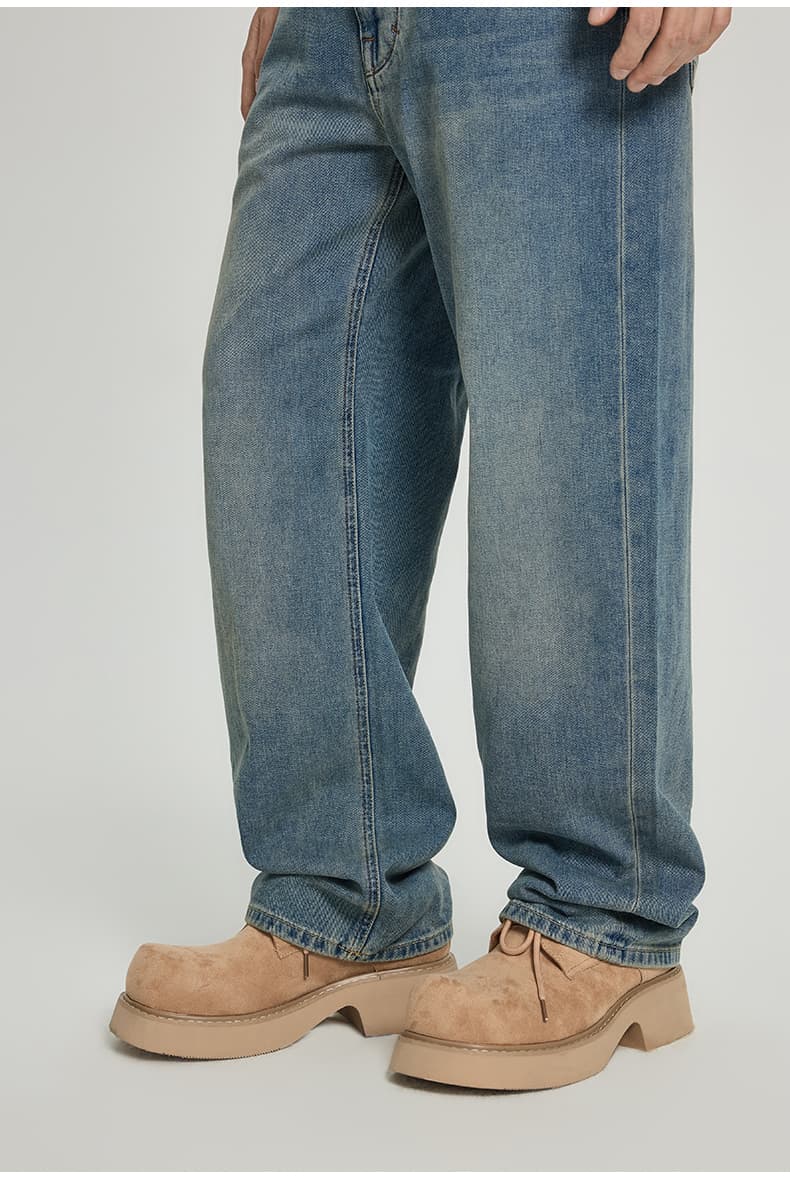 ストレートパンツ クラシック風合いストレートデニム