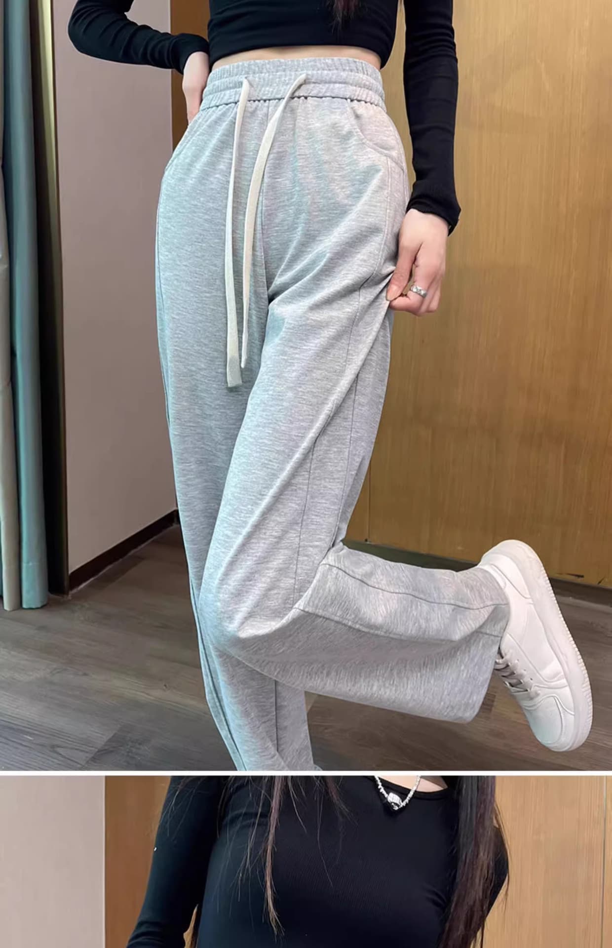 ストレートパンツ ゆったりストレートスウェットパンツ