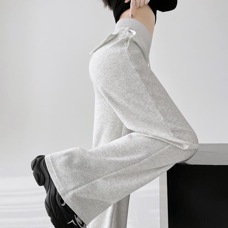 ストレートパンツ リラックスワイドスウェットパンツ