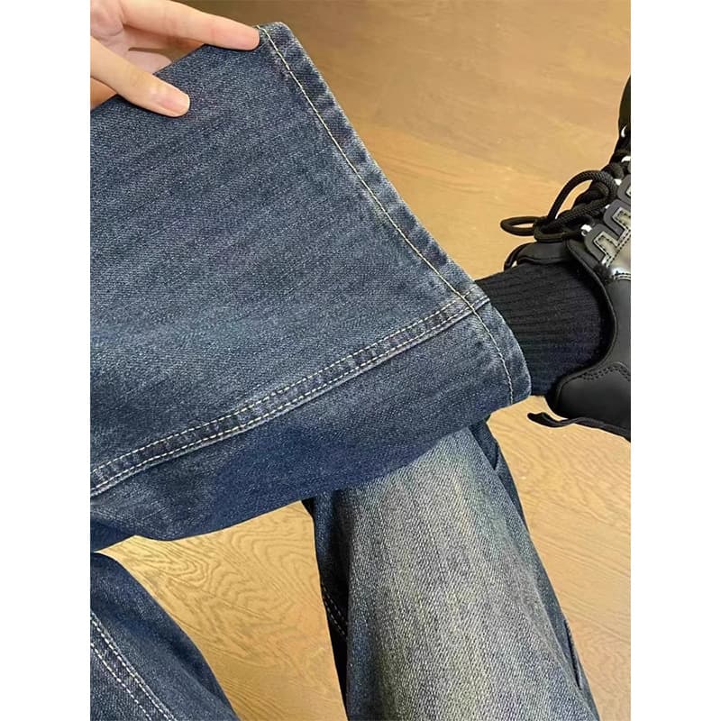 ストレートパンツ ハイウエストストレートデニム