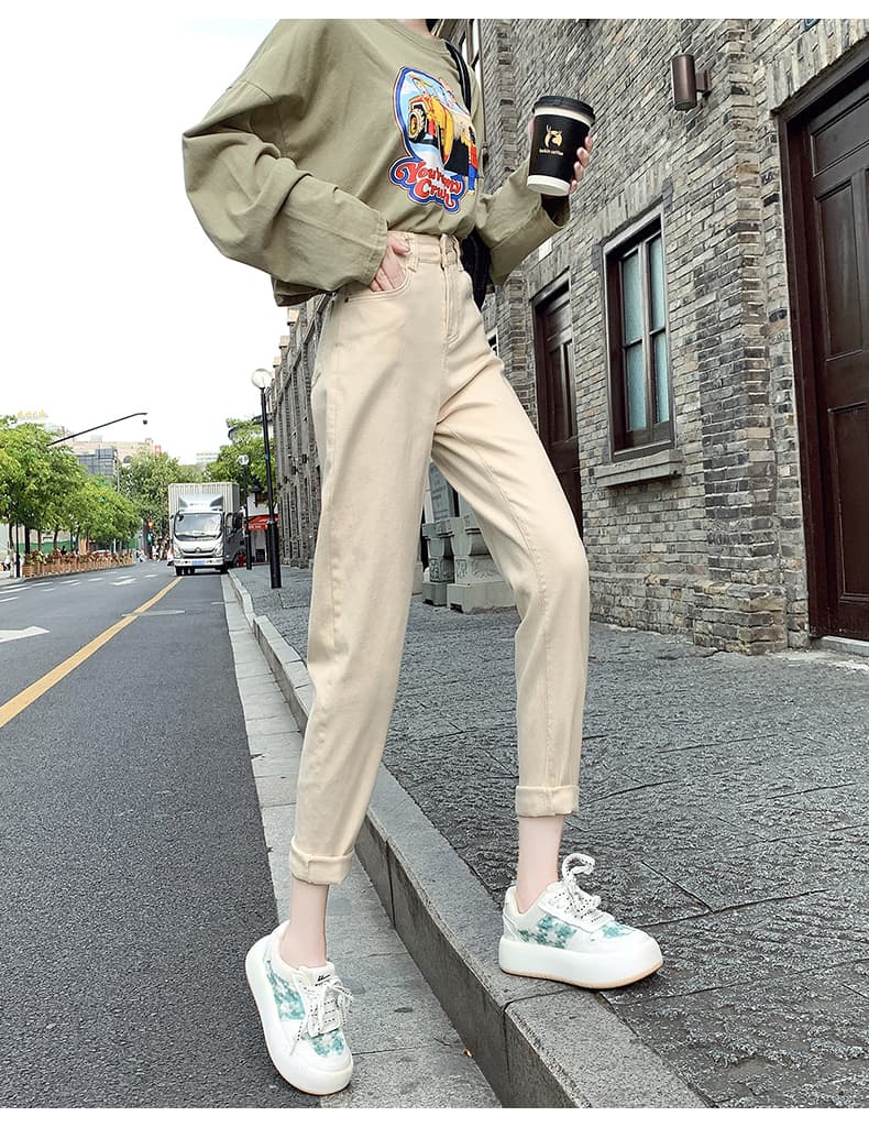 ストレートパンツ ゆったりシルエット美脚デニムパンツ