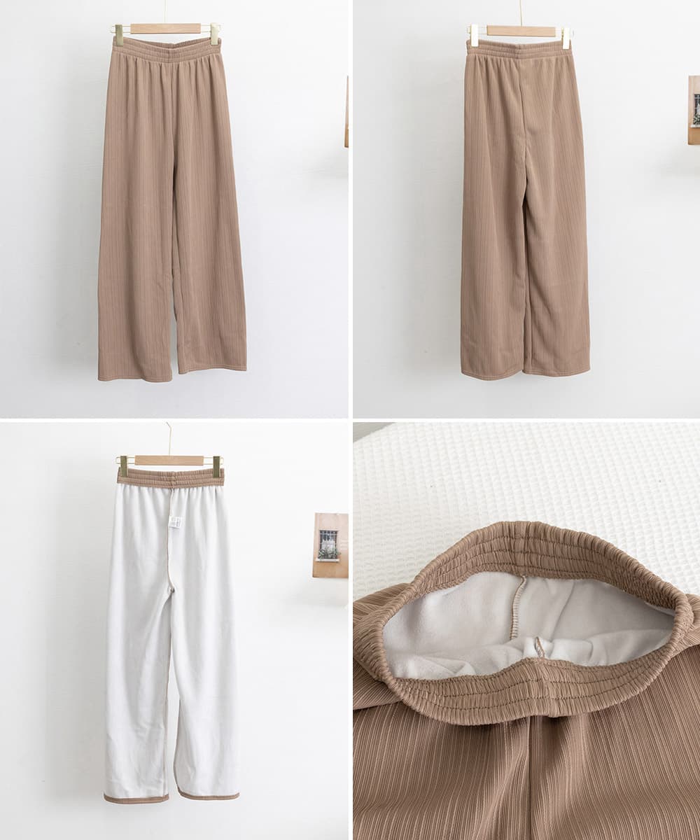 裏起毛ストレートパンツ暖かいレディース秋冬