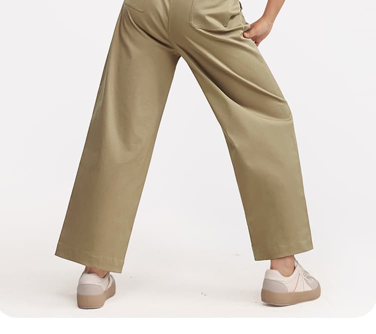 ストレートパンツ 洗練シルエット 高機能ワイドチノパンツ