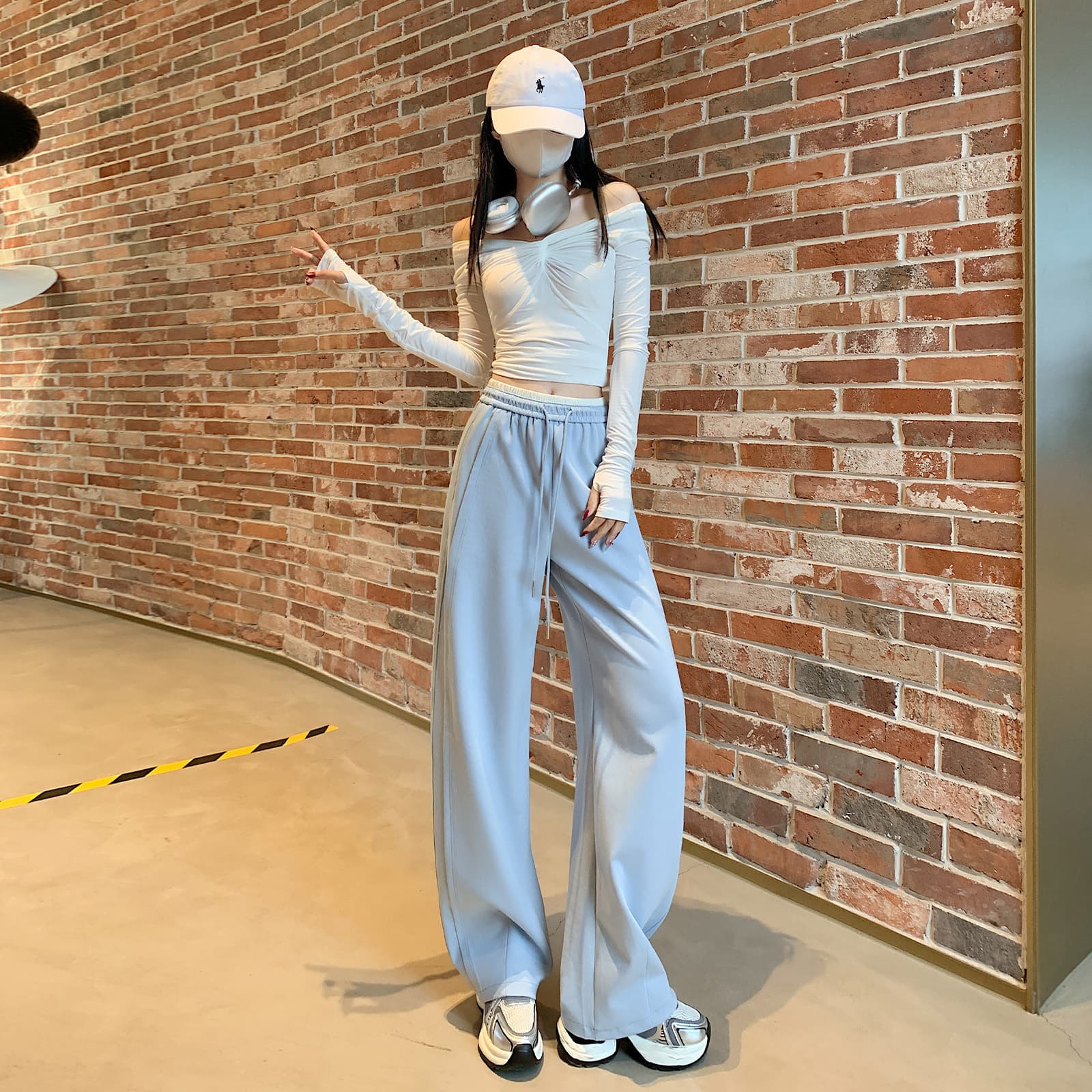 ストレートパンツ リラックスストレートワイドパンツ