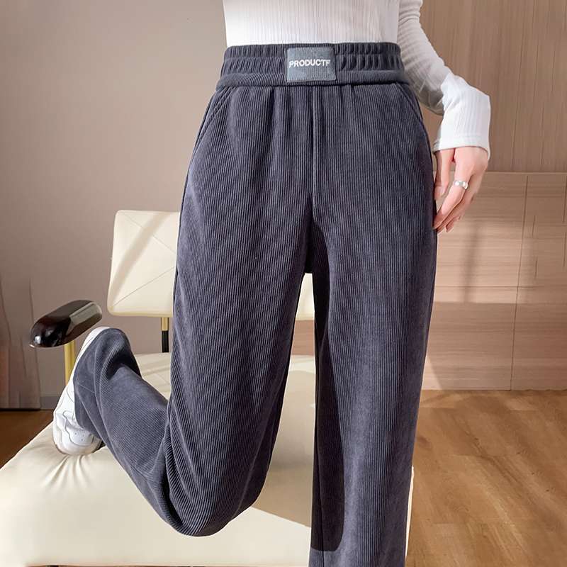 ストレートパンツ リラックスストレートジャージーパンツ